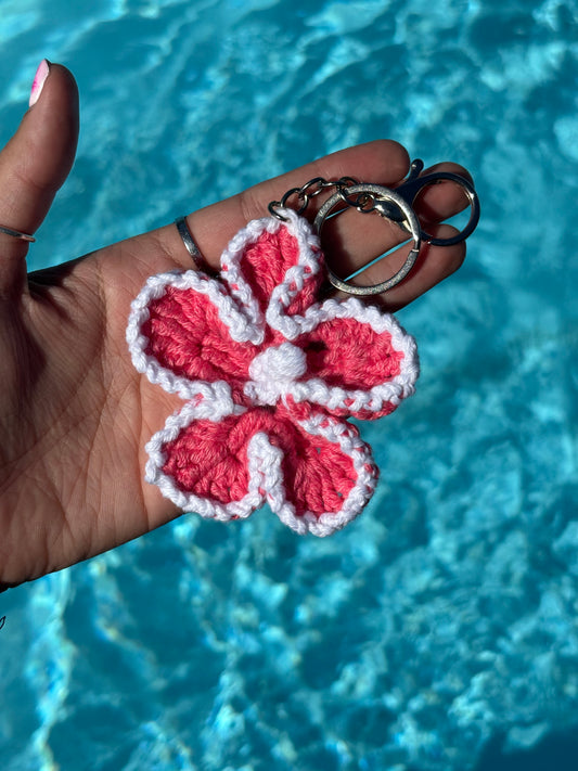 Hibiscus key ring